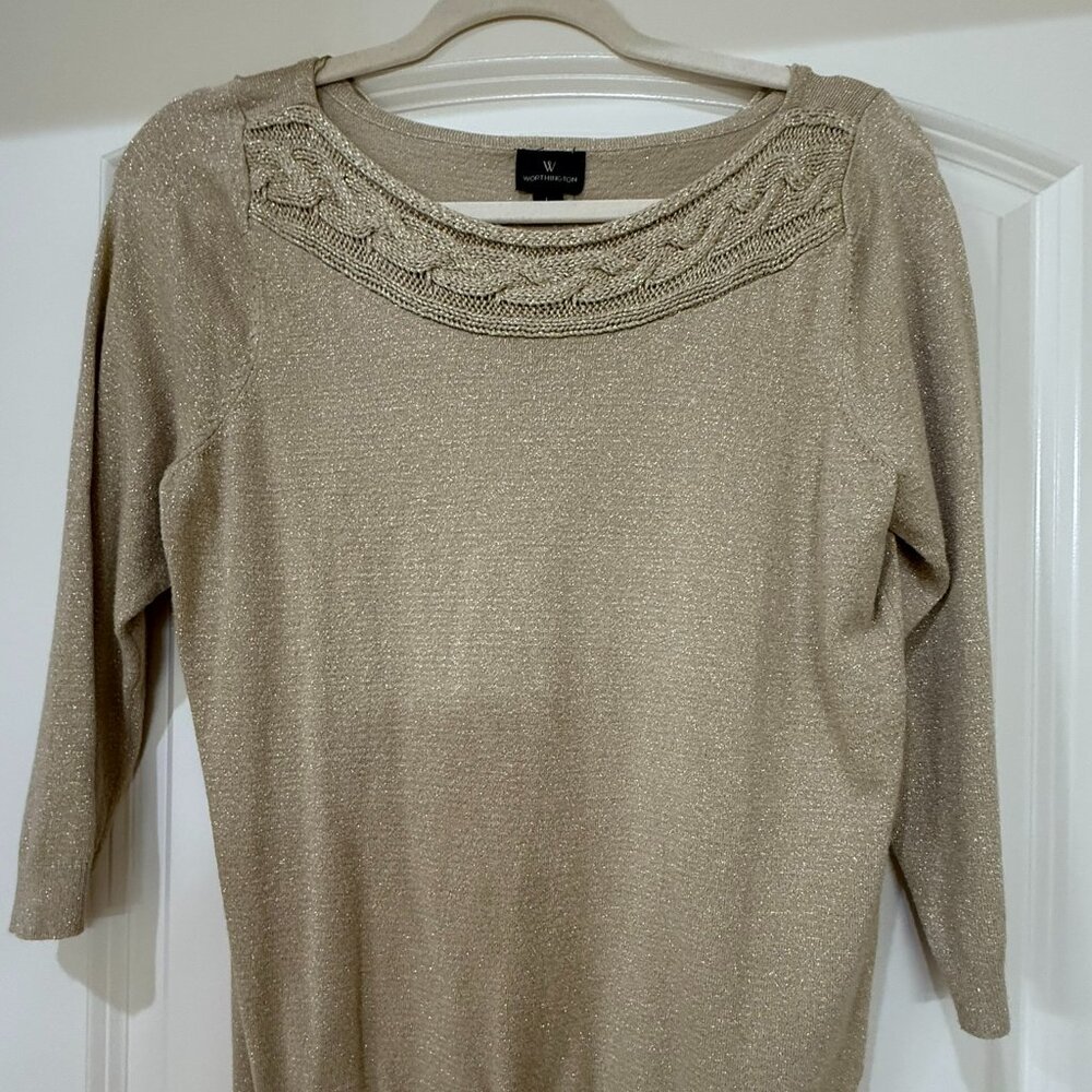 Worthington - Gold Shimmer Blouse